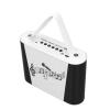 Omquot Kids Mini Karaoke Machine Wireless Bluetooth Speaker Vocal Microphone for Home Parties Portable Colorful Design (White Dual Mic) view 3