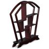 ChinaFurnitureOnline Small Table Top Chinese Fan-Shaped Wooden Curio Display Stand view 2