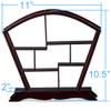 ChinaFurnitureOnline Small Table Top Chinese Fan-Shaped Wooden Curio Display Stand view 3