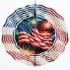 Patriotic American Flag Wind Spinner, 4th of July Fireworks Theme, Hanging Outdoor Decoration view 1