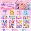 Magnetic Dress Up Dolls for Girls, 87PCS Princess Magnet Dolls with Foil Art & DIY Accessories, Airplane Car Road Trip Activity Set, Pretend Play Set Birthday Gift for Toddlers Kids Ages 3 4 5 6 7 8 view 2