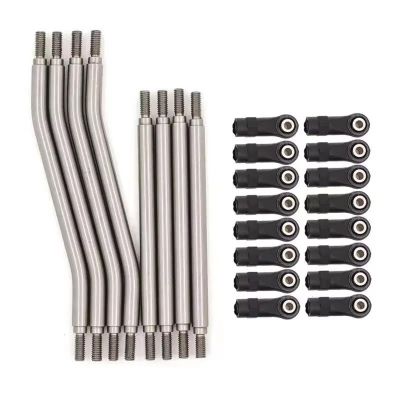 RC Car Parts Compatible with Axial for Capra AXI03004 1/10 RC Crawler Car Upgrade Parts Metal Suspension Link Rod Linkage Steering for Chassis Link Set