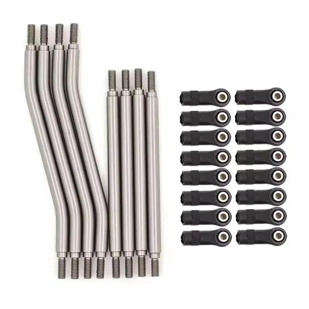 RC Car Parts Compatible with Axial for Capra AXI03004 1/10 RC Crawler Car Upgrade Parts Metal Suspension Link Rod Linkage Steering for Chassis Link Set