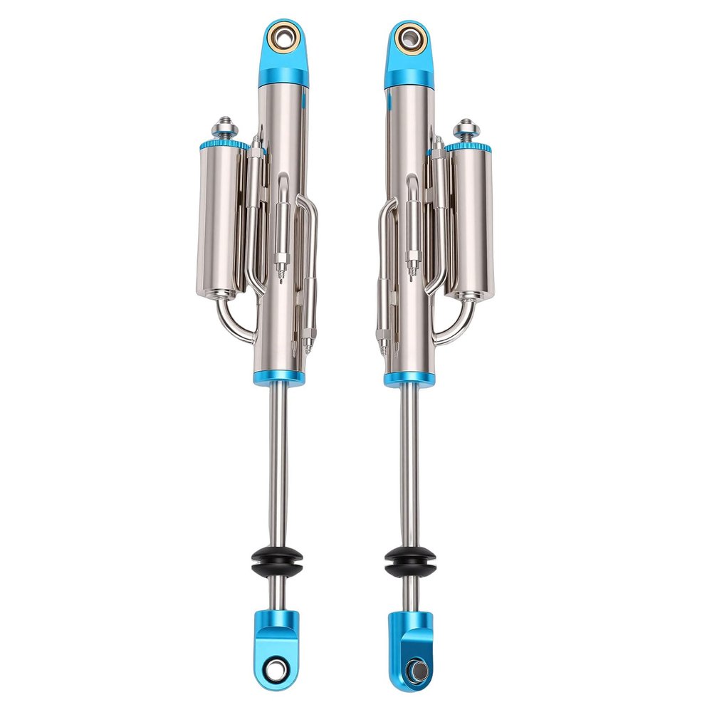 Zopsc RC Shock Damper, 2PCS RC Piggyback, 1/10 Negative Pressure with Internal Spring for Axial 90046 RR10 Wraith UT4 Car (Blue)