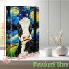 RWUTYTIUL Photo Album 5x7 Inch High Capacity Picture Album with Side Insert Pockets, PU Leather Wedding Family Memorial Anniversary Birthday Memory Book with Strong Elastic Band, Black and White Cow view 4