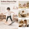 OCINONE Wooden Balance Board for Kids, Montessori Wobble Board with Anti-Slip Surface, 33 Inch Natural Curved Balance Toy for Toddlers, Open-Ended Waldorf Play Equipment for Indoor Active Play, Gifts for Kids Ages 3+ Years view 2