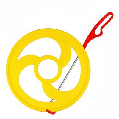 CAQYPVH Hoop and Toy Rolling Hoop Game Improves Balance Push Wheel Toy for Kids, Playground, Yellow, Large