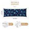 Bozfoxa Cute Blue Dog Paw Bones Print Body Pillow Cover, 20x54 Pillow Case Cover with Zipper, Super Soft Breathable Long Pillowcase view 2