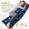 Bozfoxa Cute Blue Dog Paw Bones Print Body Pillow Cover, 20x54 Pillow Case Cover with Zipper, Super Soft Breathable Long Pillowcase view 4