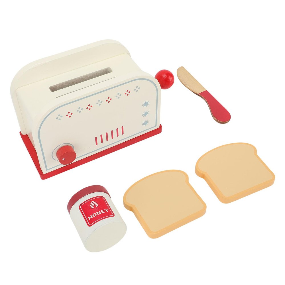 Omquot Exquisite Wooden Toaster, Toy Food, Encourages Independent Thinking In Children