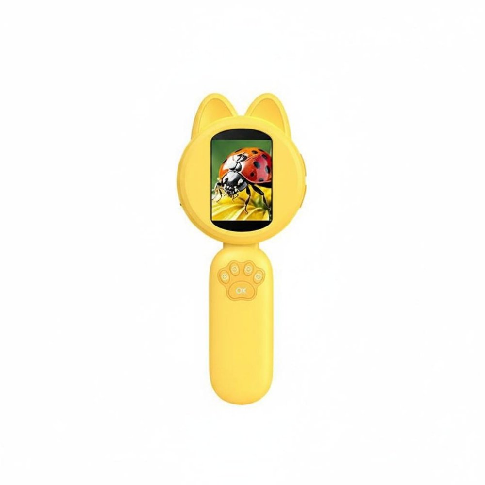 FytStycale Kids Digital Viewing Tool Easy to Use Handheld Digital Viewing Tool 4X Magnification for Children, Yellow