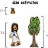 Zacchaeus Bible Felt Figures Flannel Board with Story Coloring/Activity view 3