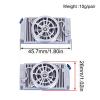 1/10 1/8 RC Scale Radiator Fan Decoration, Simulation Engine Bay Accessory for RC Crawler Cars (Silver Radiator Edition) view 3