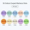 40 Pcs Carpet Spot Markers Non-Slip Classroom view 3