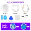 Case for Tamagotchi Paradise Electronic Pet - 2Pcs Screen Protector PC Protective Shockproof Cover with White Bow Beaded Wrist Strap for Tamagotchi Paradise Sleeve Toy (Clear Glitter) view 4