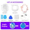 Case for Tamagotchi Paradise Electronic Pet - 2Pcs Screen Protector PC Protective Shockproof Cover with Pink Bow Beaded Wrist Strap for Tamagotchi Paradise Sleeve Toy (Clear Glitter) view 4