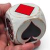Trumpmendous Distressed Rounded Cube: Playing Card Game Marker (2.5" White) view 1