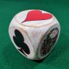Trumpmendous Distressed Rounded Cube: Playing Card Game Marker (2.5" White) view 4