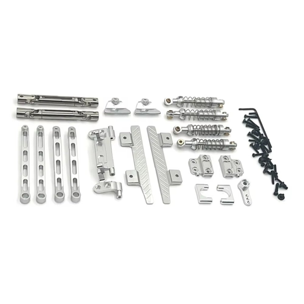 RC Car Accessories For MN82 LC79 1/12 rc Car Upgrade Parts Spare Shock Absorber Tie Rod Before And After Drive Shaft Set For Silver