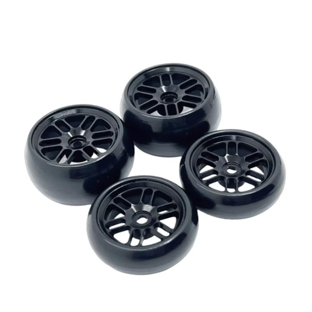 AQWBTYD Compatible with Wltoys 244016 for LOSI Micro-B 1/24 RC Car Upgrade Parts Accessories 35mm Wheel Tyre Metal Wheel Rim RC Assortment(Black)