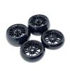 AQWBTYD Compatible with Wltoys 244016 for LOSI Micro-B 1/24 RC Car Upgrade Parts Accessories 35mm Wheel Tyre Metal Wheel Rim RC Assortment(Black) view 1