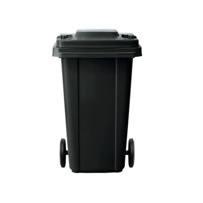 8 13 26 32 63 Gallon Heavy Duty Plastic Garbage Cans Easy to push and pull Trash Cans with Wheels Attached Snap Lock Lid and Heavy-Duty Handles Versatile Home & Commercial(Black,100L/26 Gallon)