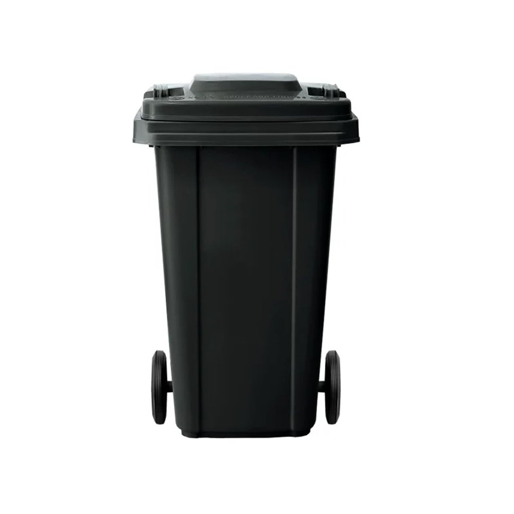 8 13 26 32 63 Gallon Heavy Duty Plastic Garbage Cans Easy to push and pull Trash Cans with Wheels Attached Snap Lock Lid and Heavy-Duty Handles Versatile Home & Commercial(Black,100L/26 Gallon)