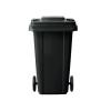 8 13 26 32 63 Gallon Heavy Duty Plastic Garbage Cans Easy to push and pull Trash Cans with Wheels Attached Snap Lock Lid and Heavy-Duty Handles Versatile Home & Commercial(Black,100L/26 Gallon) view 1