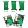 8 13 26 32 63 Gallon Heavy Duty Plastic Garbage Cans Easy to push and pull Trash Cans with Wheels Attached Snap Lock Lid and Heavy-Duty Handles Versatile Home & Commercial(Black,100L/26 Gallon) view 3