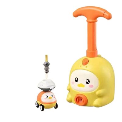 Rocket Balloon Launcher - Inertial Air Power Balloon Car for Science Experiments and Birthday Gifts(random balloon)(YELLOW DUCK)