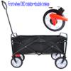 Folding Wagon GShopping Beach Cart (Black) view 3