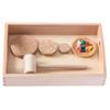 lstyty Montessori Hammer & Pin Punching Set, Wooden Mallet & Cork Board Activity, Hand-Eye Coordination Fine Motor Toy view 3