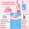 Video Walkie Talkies for Kids 2 Pack, Rechargeable 1000mAh, Rotatable HD Camera, Long Range Outdoor Toys for Camping, Hiking, Travel, Christmas Birthday Gifts for Girls Boys 3-12 Year Olds view 4