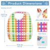 Dussdil Baby Bibs for Boys Girls Rainbow Sparkling Plaid Tartan Infant Toddler Drool Feeding Teething Bib Adjustable Closure Scraps Pocket 5 Pack view 4