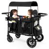 Kinder King Wagon Stroller for 2 Kids, Shock-Absorbing Wheel, Black view 1