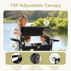 Kinder King Wagon Stroller for 2 Kids, Shock-Absorbing Wheel, Black view 2