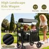 Kinder King Wagon Stroller for 2 Kids, Shock-Absorbing Wheel, Black view 3