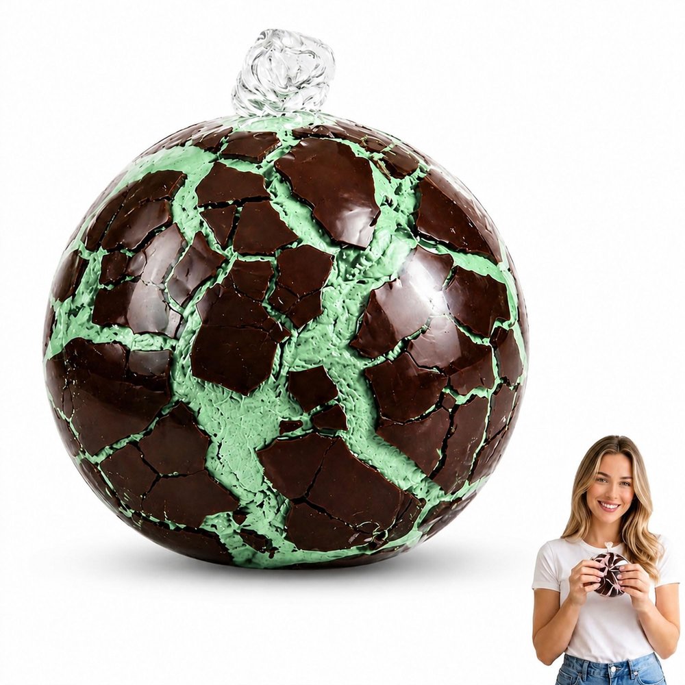Wax Cracking Squishy, Wax Cracking Ball, Slow Rebound Waxs Squishy with Crackling Texture, Soft Sensory & Stress Relief (Mint)