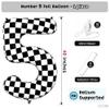 KatchOn Checkered Number 5 Balloon 40 Inch 5th Birthday Decorations for Boy view 2