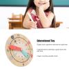 CHEOTIME Wooden Learnings Clock, 3 Layer Composite Wood Time Teaching Toy Interesting Educational Cute Style Teaching Toys Clock 15x15cm for Hand Eye Coordination view 3