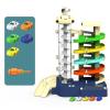Fonowx Car Parking Lot Toy for Kids, Garage Parking Lot Toy, Cars Race Track with Cars and Helicopter for Kids Birthday Gift, 5 Stairs view 4