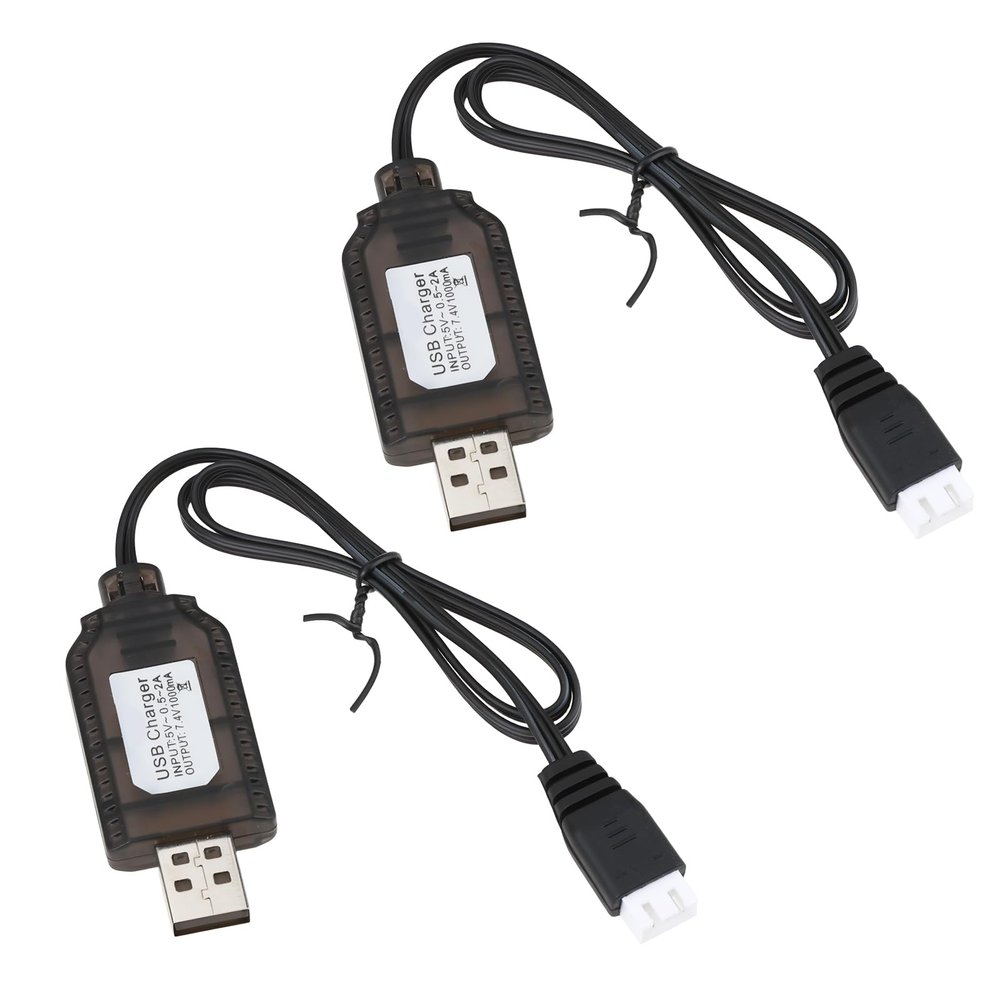 MechPort 2X 7.4V 1A LiPo USB Quadcopter Charger Cable XH-3P Compatible with Hubsan X4 H502E H502S