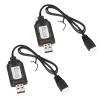 MechPort 2X 7.4V 1A LiPo USB Quadcopter Charger Cable XH-3P Compatible with Hubsan X4 H502E H502S view 1