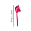 Fonowx Inflatable Hobby Horse Stick Toy, 37.4 in PVC Printed Horsehead, for Horse-Themed and Birthday Parties, Rose Red view 2