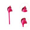 Fonowx Inflatable Hobby Horse Stick Toy, 37.4 in PVC Printed Horsehead, for Horse-Themed and Birthday Parties, Rose Red view 3