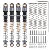 Rc Special Shock Absorber for Axial AX24 for SCX24 1/24 51mm Aluminum Long Travel Threaded Double Barrel Shocks RC Crawler Upgrade(4PCS Grey) view 1