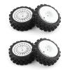 Rc Components for Tamiya for XV01 TA06 TT01 TT01E TT02 TT02B PTG-2 72mm Rubber Tire Wheel Tyre 1/10 RC for Racing Car Upgrades Parts Accessories view 1