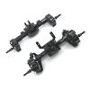 RC Portal Axle Compatible with FMS for FCX24 Crusher K5 1/24 RC Car Upgrade Parts Metal Front and Rear Door Axles Set Assembly(Black) view 1