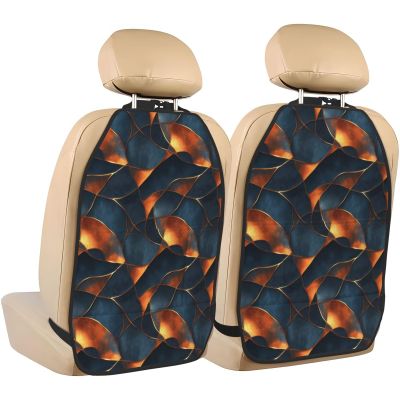 Pioyoku Copper-Gold Gloss For Car Seat Back Protector 2 Pack, Kick Mats For Kids And Pets, Backseat Seat Protector Cover For Car, Suv, Truck & Van