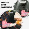 Pioyoku Copper-Gold Gloss For Car Seat Back Protector 2 Pack, Kick Mats For Kids And Pets, Backseat Seat Protector Cover For Car, Suv, Truck & Van view 2